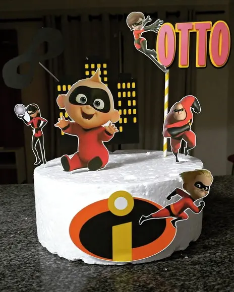 Topo de Bolo Os Incríveis