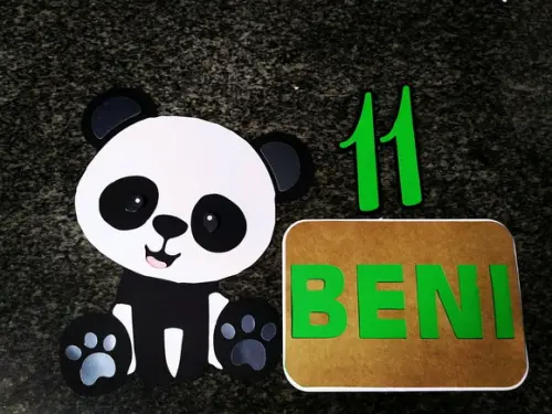 Topo de Bolo panda