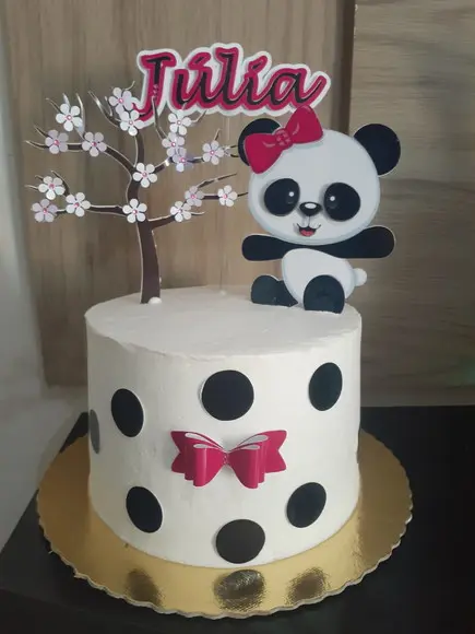 Topo de Bolo Panda