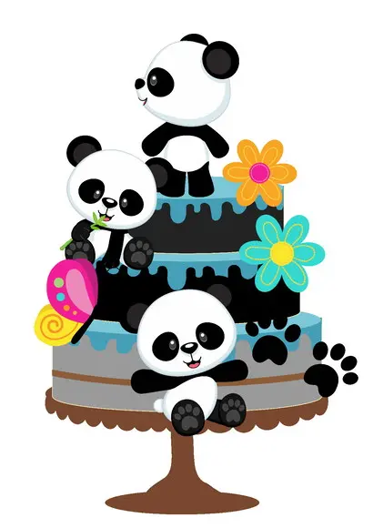 Topo de Bolo Panda