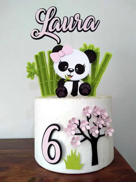 Topo de Bolo Panda
