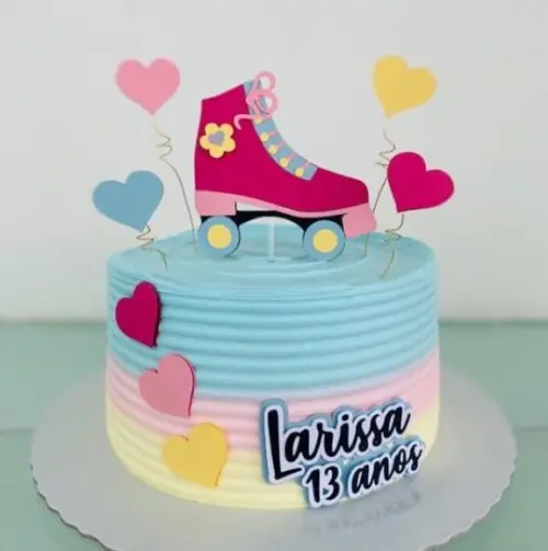 Topo de Bolo Patins