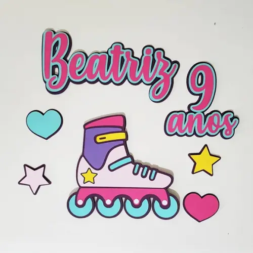 Topo de Bolo Patins