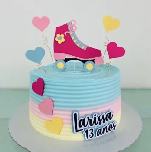 Topo de Bolo Patins