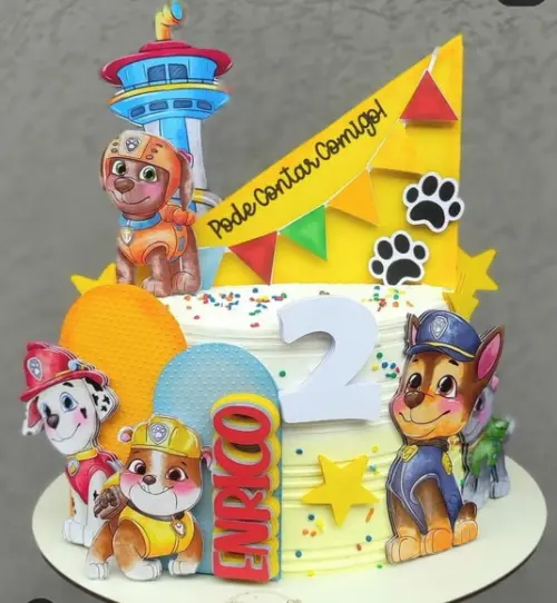 Topo de Bolo Patrulha Canina