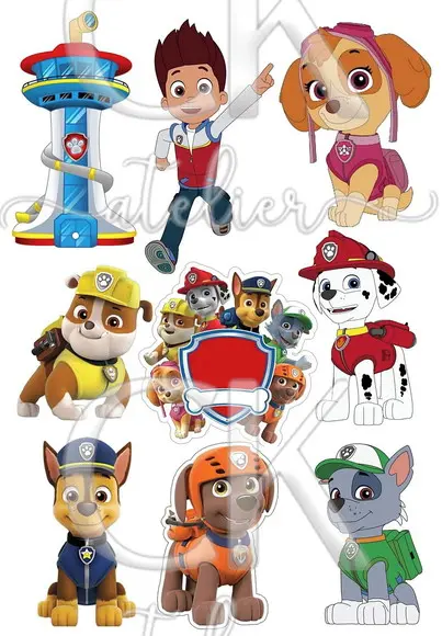 Topo de Bolo Patrulha Canina