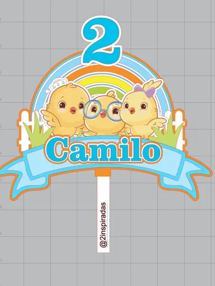 Topo de Bolo Pintinhos