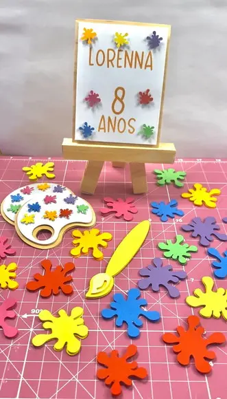Topo de Bolo Pintando o 7