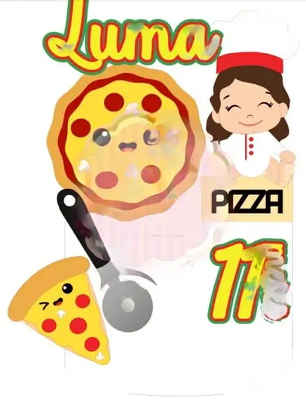 Topo de Bolo Pizza