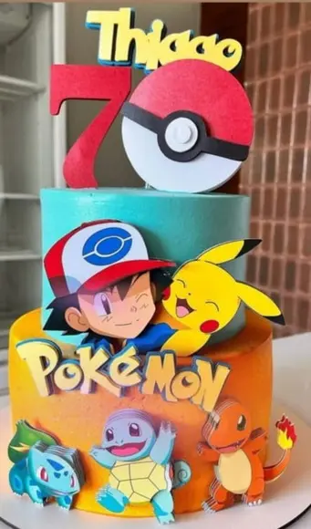 Topo de Bolo Pokemon
