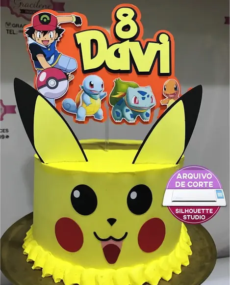 Topo de Bolo Pokemon
