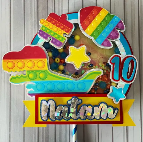 Topo de Bolo Pop It