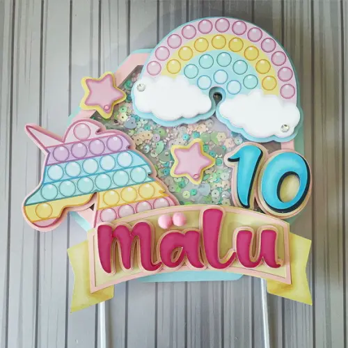 Topo de Bolo Pop It