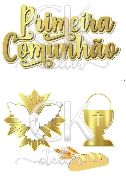 Topo de Bolo Primeira Comunhão