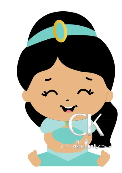 Topo De Bolo Princesa Jasmine