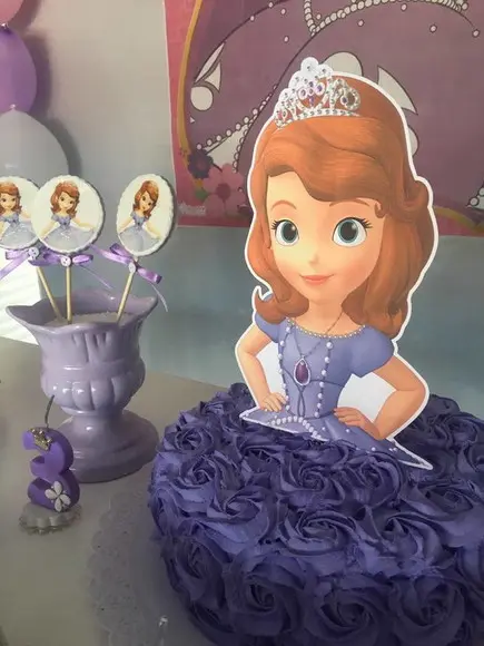 Topo de Bolo Princesa Sofia