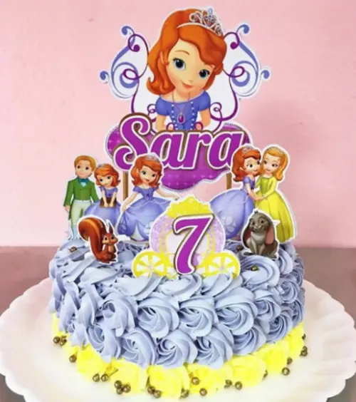 Topo de Bolo Princesa Sofia