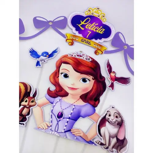 Topo de Bolo Princesa Sofia