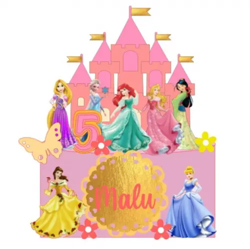 Topo de Bolo Princesas Disney
