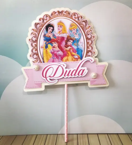 Topo de Bolo Princesas Disney