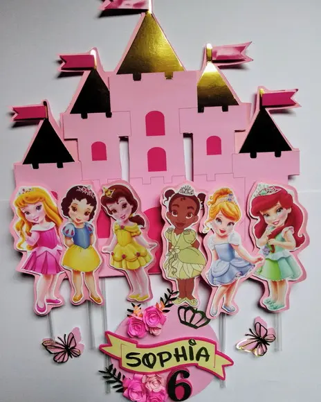 Topo de Bolo Princesas Disney