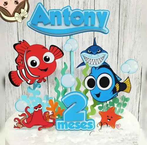 Topo de Bolo Procurando Nemo