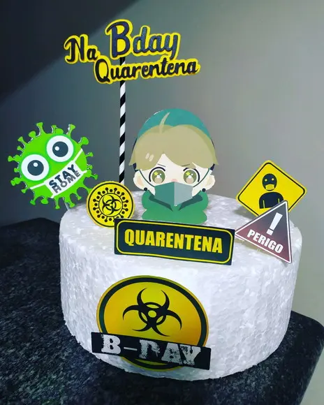 Topo de Bolo Quarentena