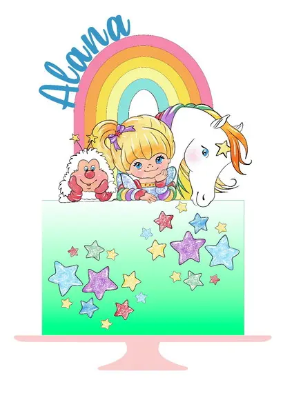 Topo de Bolo Rainbow Brite