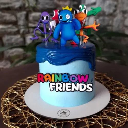Topo de Bolo Rainbow Friends
