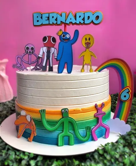 Topo de Bolo Rainbow Friends
