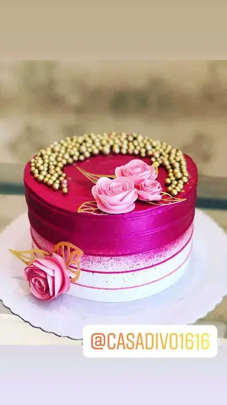 Topo de Bolo Rosas