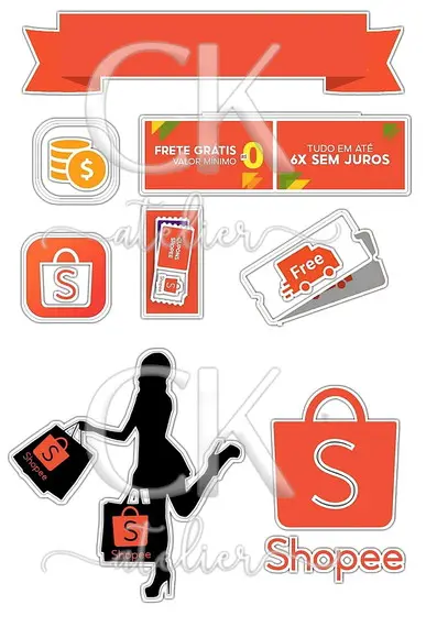 Topo de Bolo Shopee