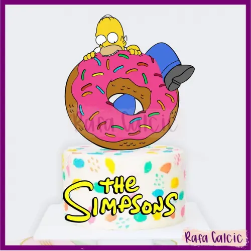 Topo de Bolo Simpsons