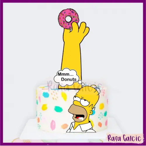 Topo de Bolo Simpsons