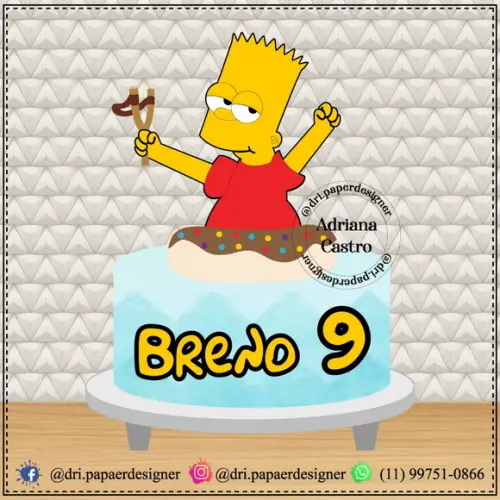 Topo De Bolo Simpsons