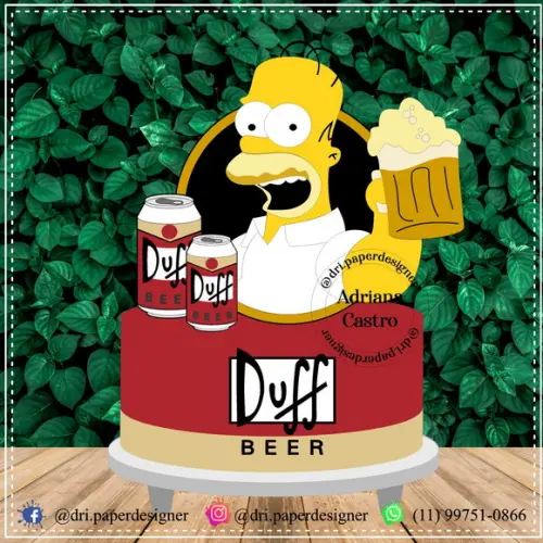 Topo de Bolo Simpsons