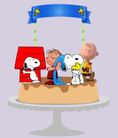 Topo de Bolo Snoopy