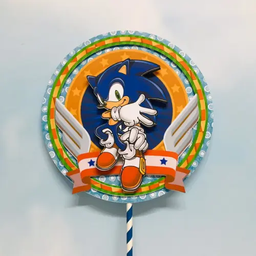 Topo de Bolo Sonic