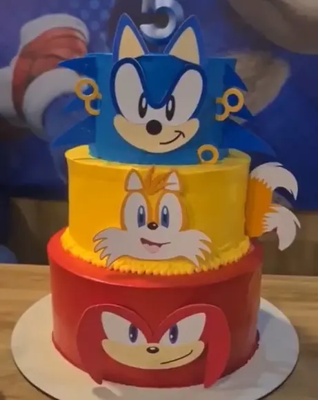 Topo de Bolo Sonic Trilogia