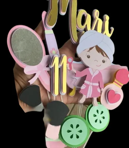 Topo de Bolo Spa Cute
