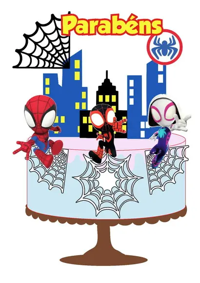 Topo de Bolo Spidey