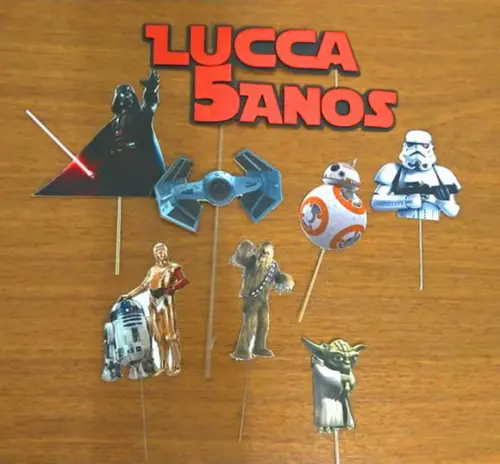 Topo de Bolo Star Wars