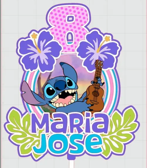 Topo de Bolo Stitch