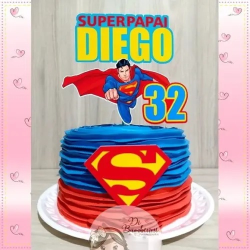 Topo de Bolo Super Homem