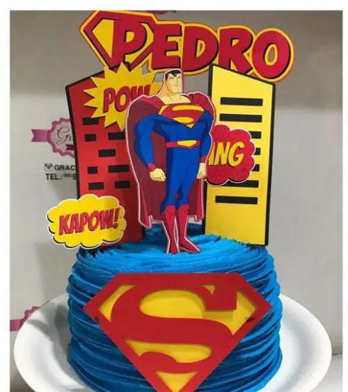 Topo de Bolo Super Homem