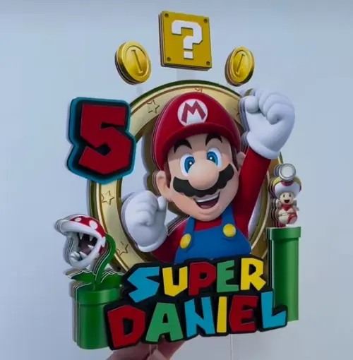 Topo de Bolo Super Mario