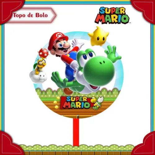 Topo de Bolo Super Mario