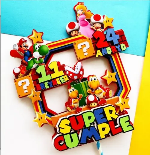 Topo de Bolo Super Mario