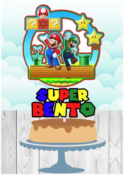 Topo de Bolo Super Mario