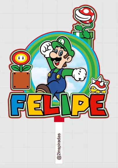 Topo de Bolo Super Mario